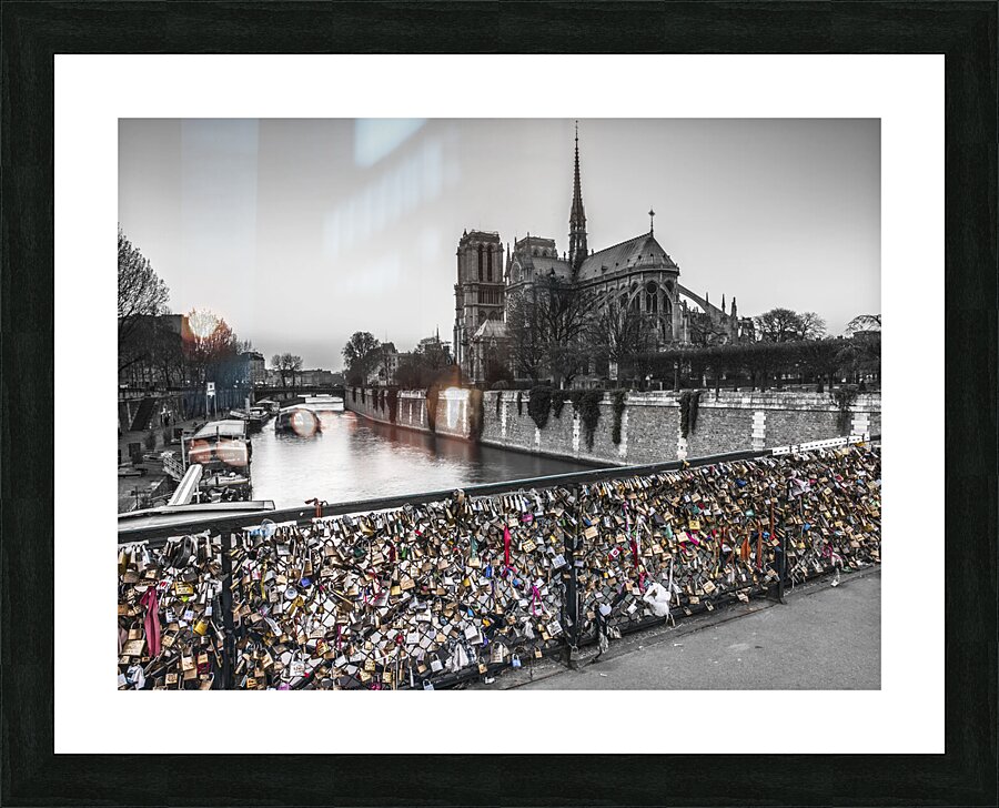 Pont des Arts bridge Picture Frame print