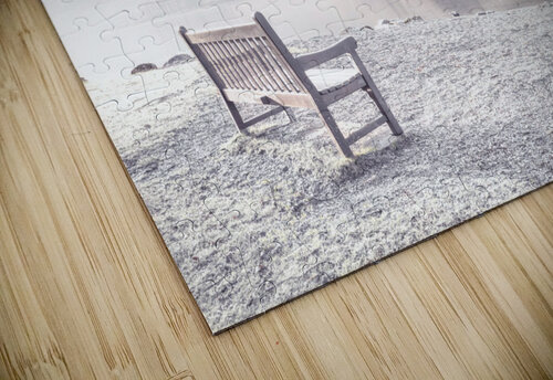 Bench at still lake Assaf Frank puzzle