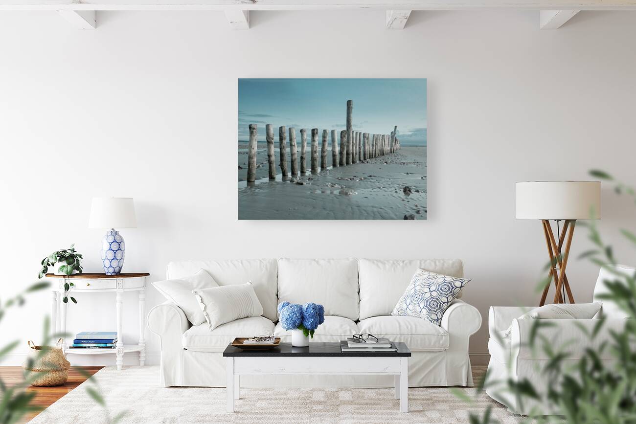 Groynes on beach Reproduction
