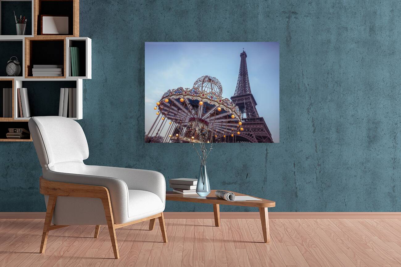 Carousel with the Eiffel Tower Reproduction