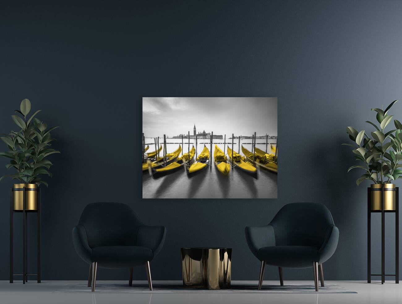 Gondolas in Canal Reproduction