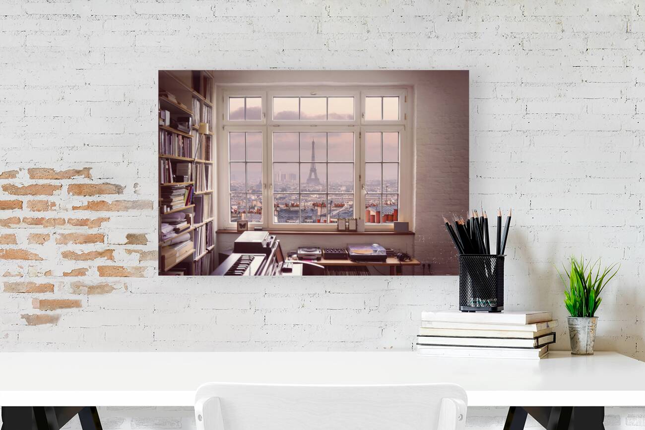 Eiffel Tower from a Window  Reproduction
