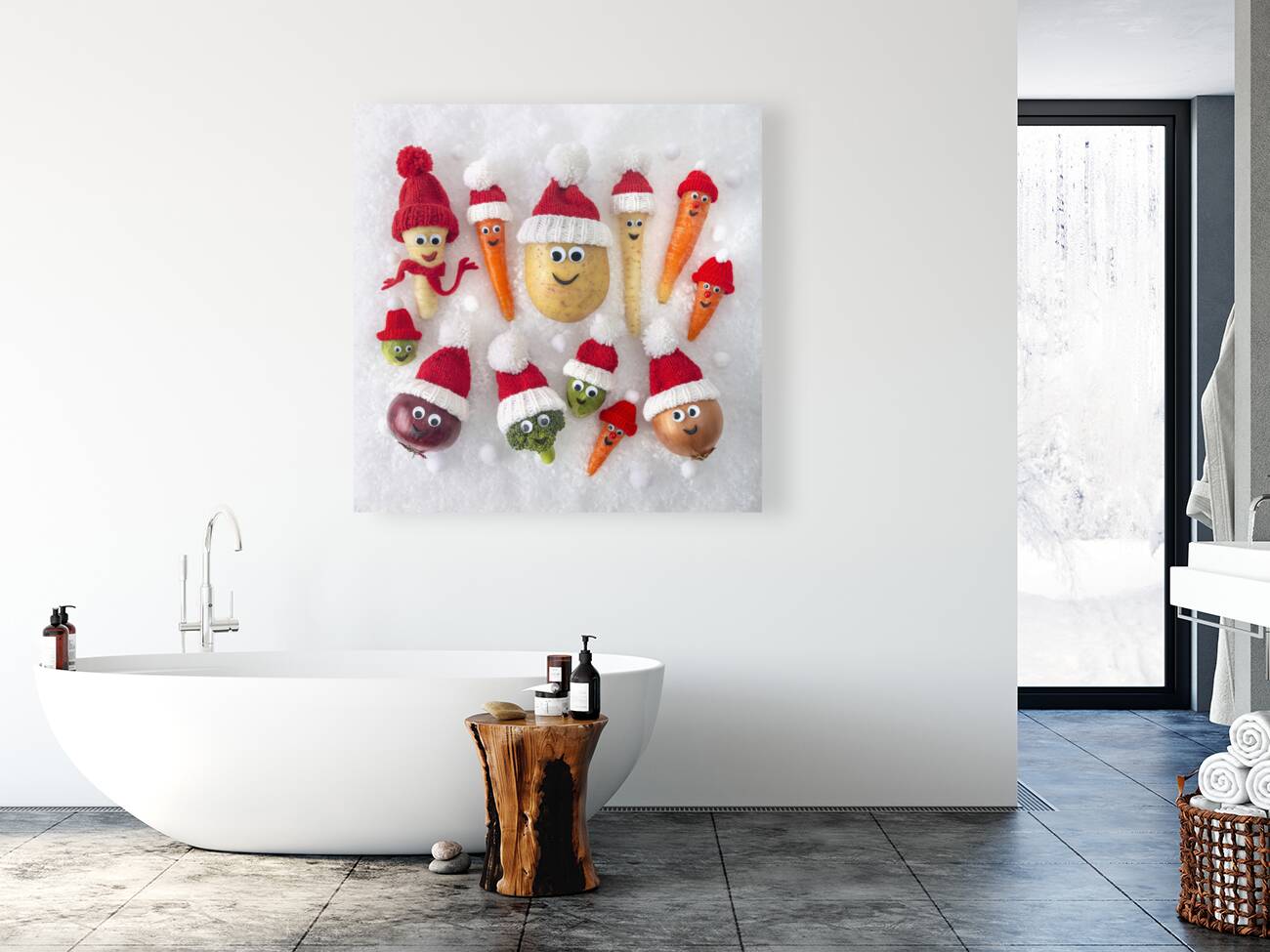 Fun Christmas Veg Reproduction