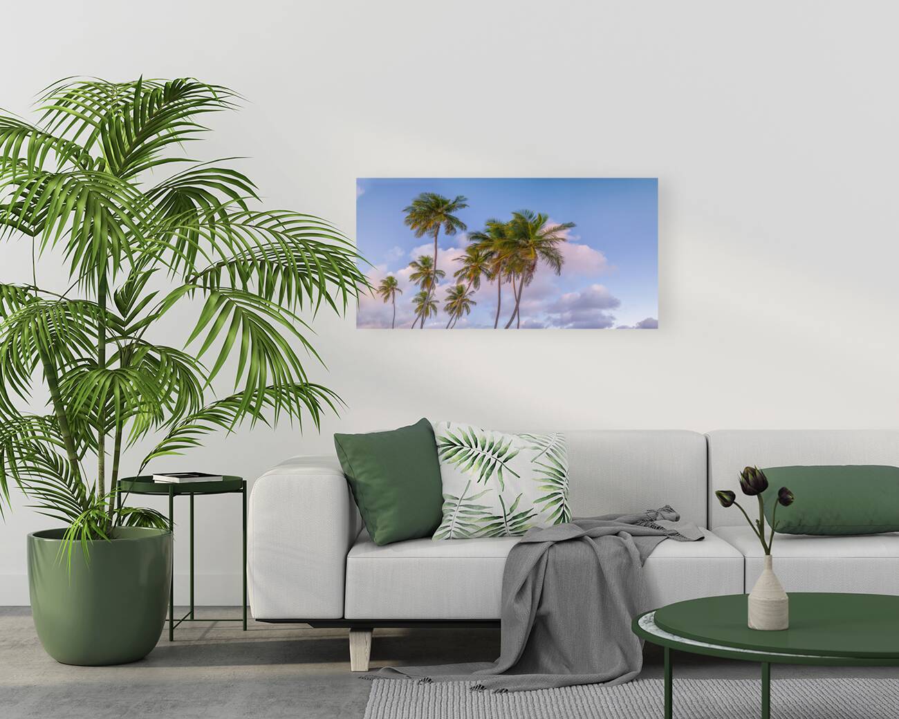 Tropical Palms Evening Reproduction