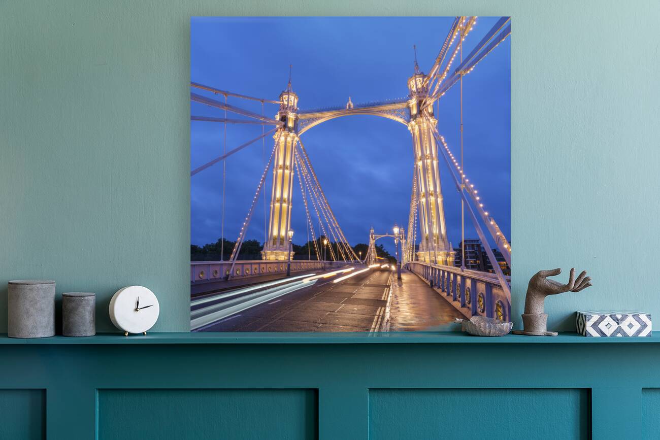 Albert Bridge at Night Reproduction