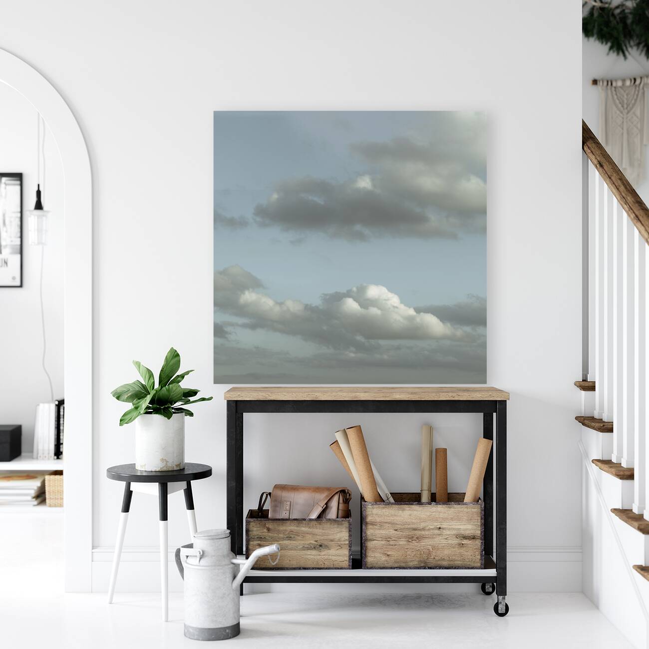 Blue sky with cloudscape Reproduction