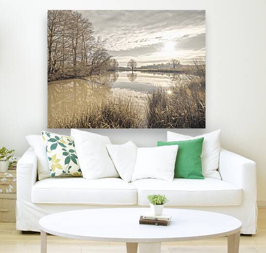 Pond Sunrise Reproduction