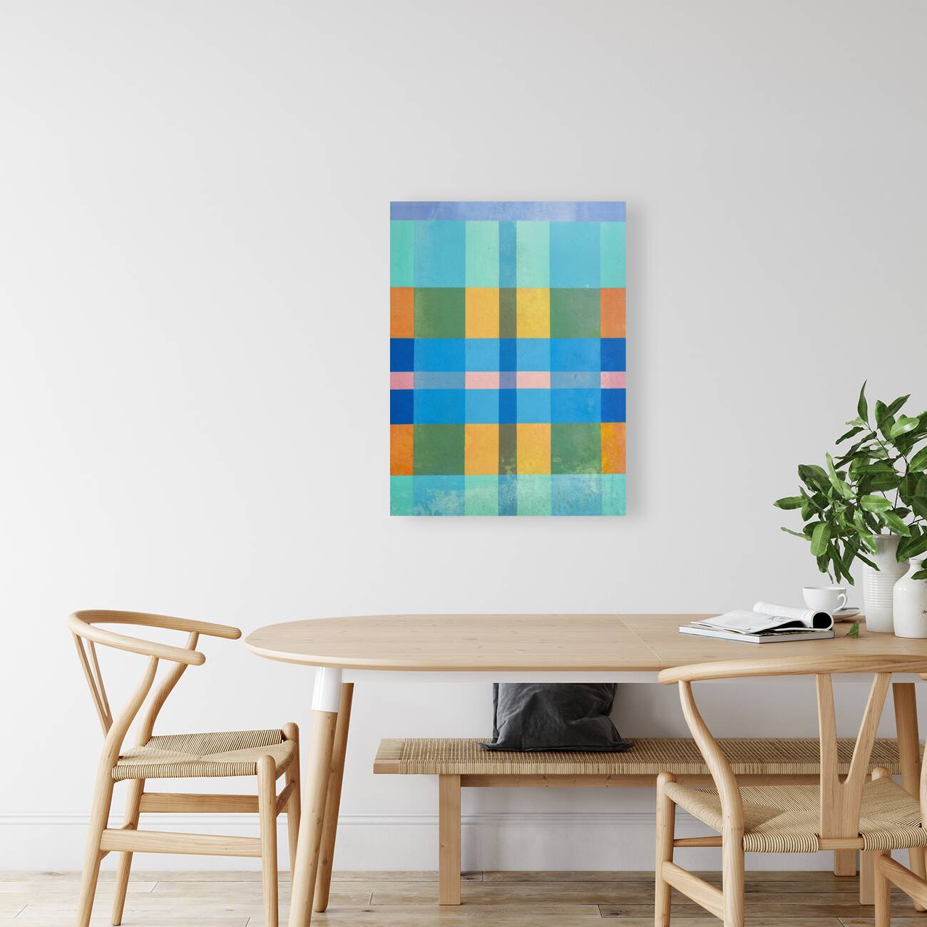 Checkered Pattern Wall Reproduction