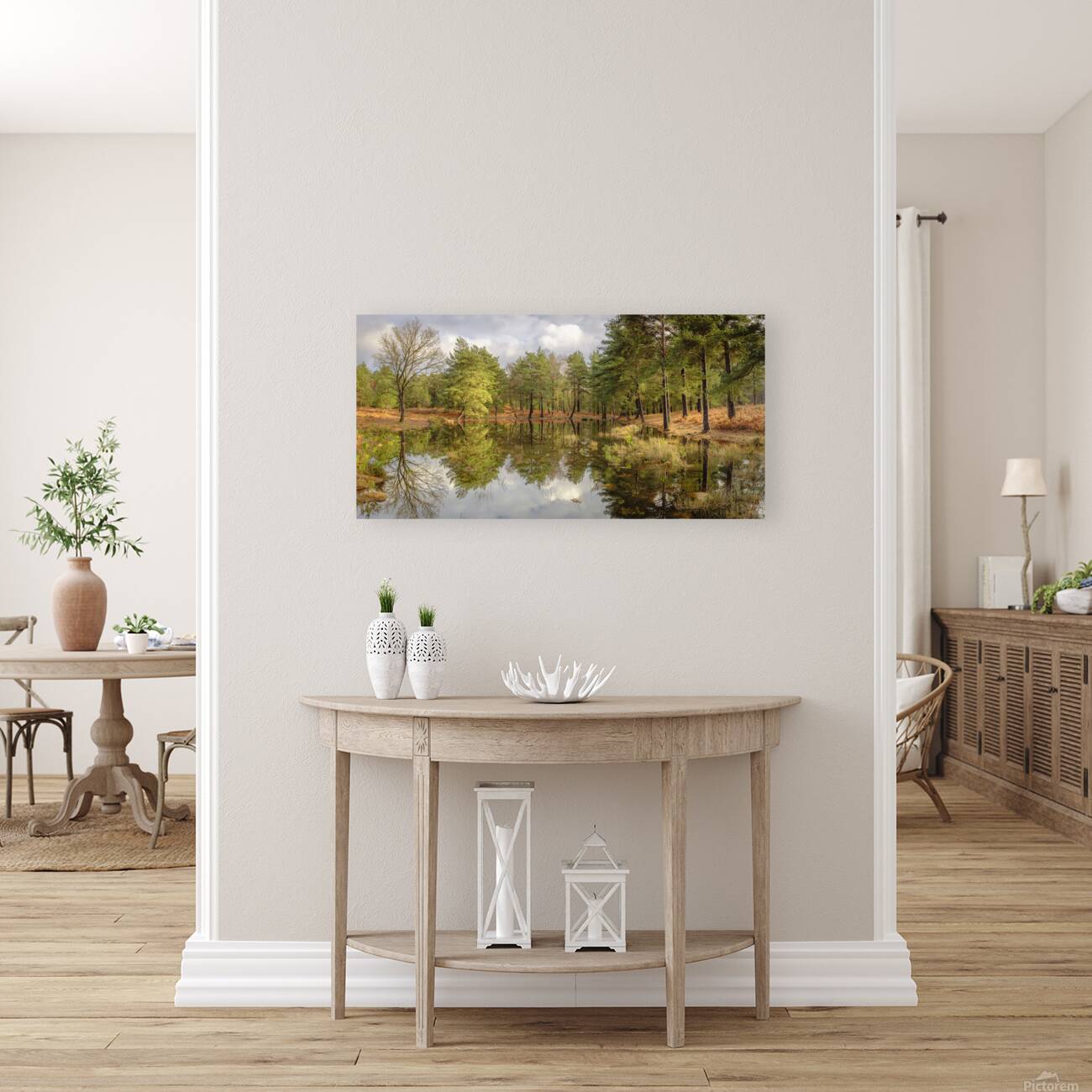 Trees by a lake Reproduction