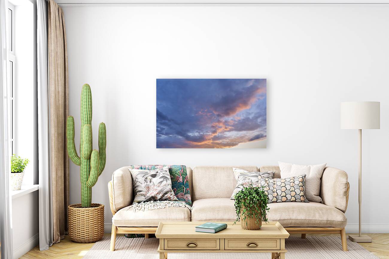 Sunset Sky with dark clouds Reproduction