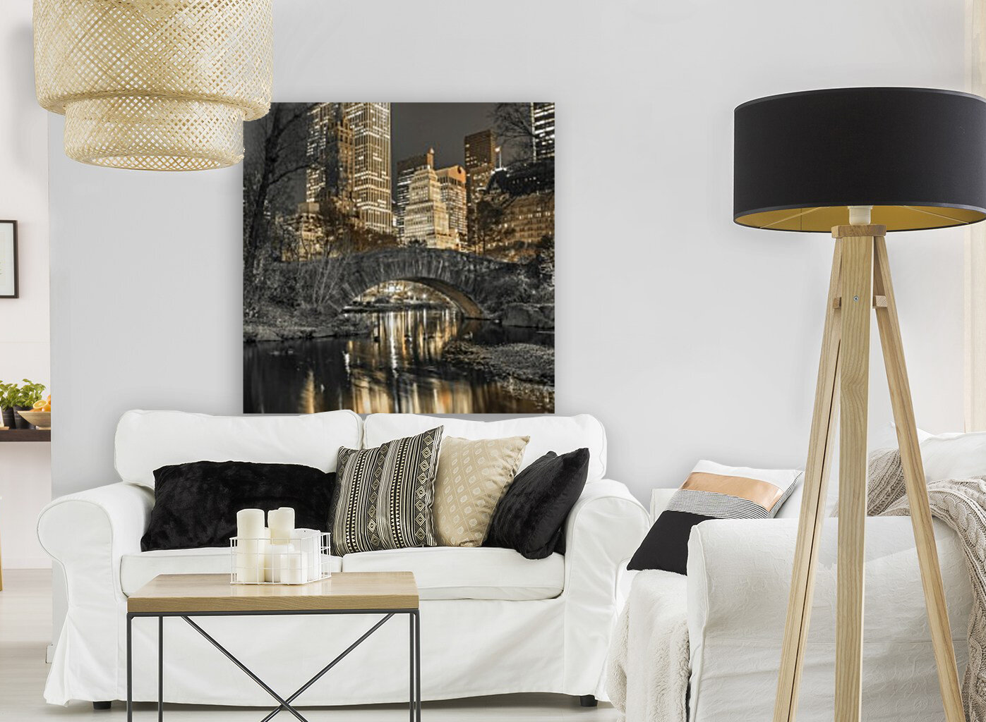 Evening view of Central Park in New York City Reproduction