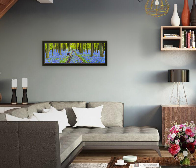 Bicycle in spring forest Reproduction