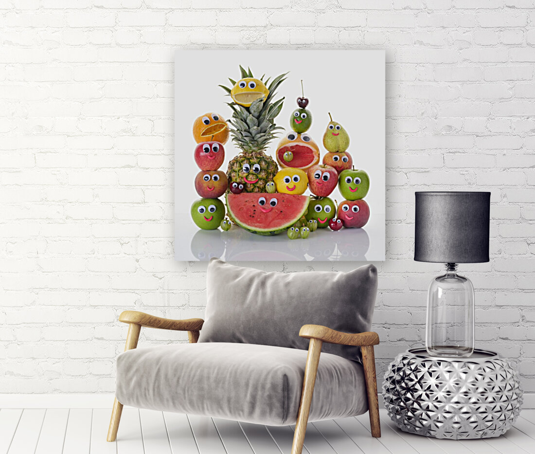 Funny mixed fruits Reproduction