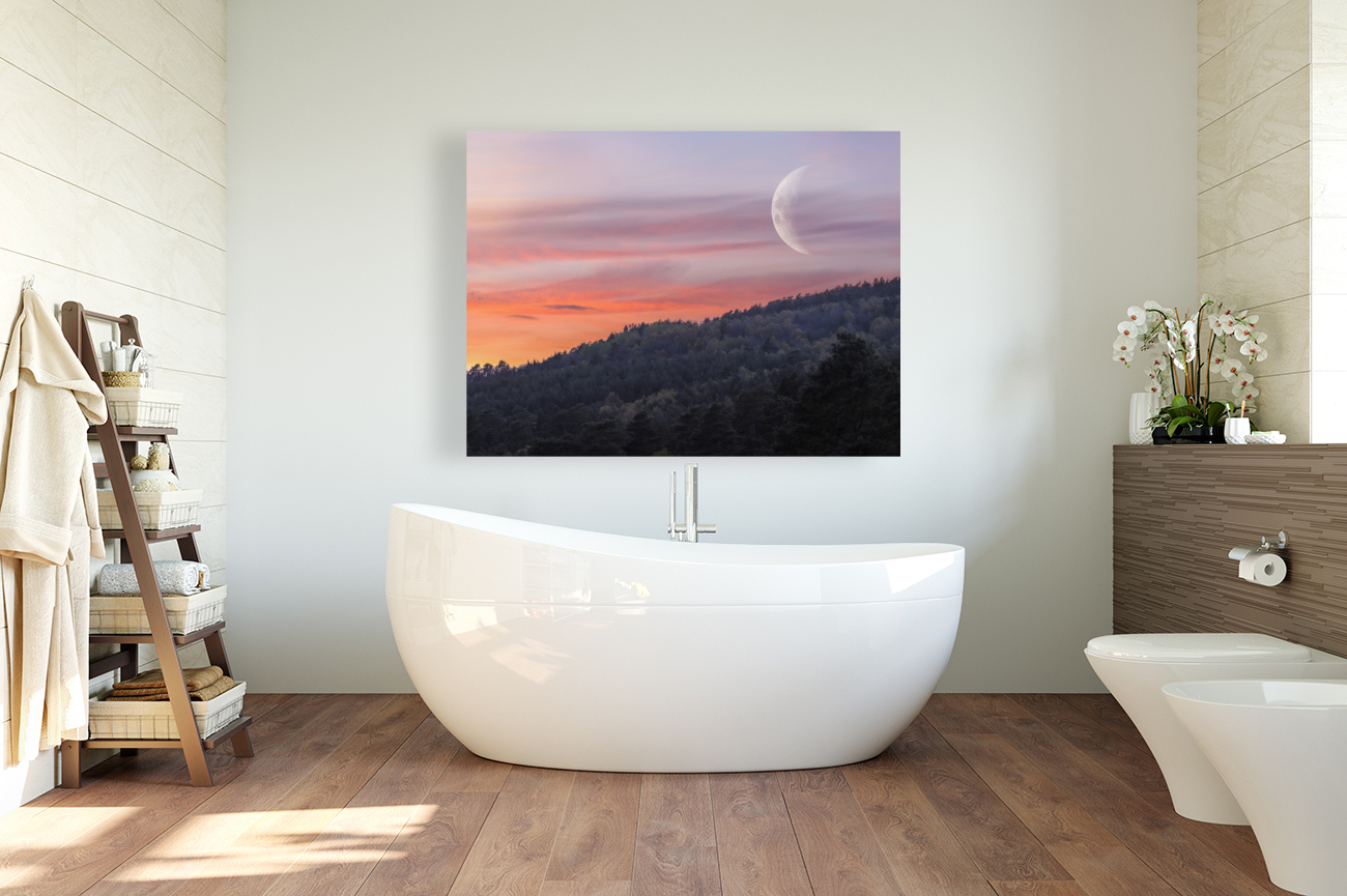 Moon Sunset Hillside Reproduction