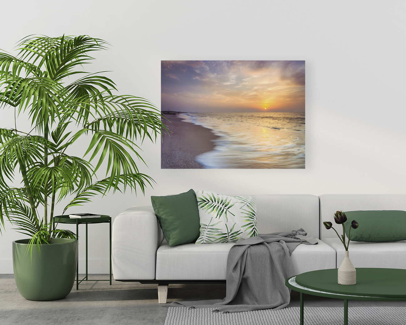Evening on beach Reproduction