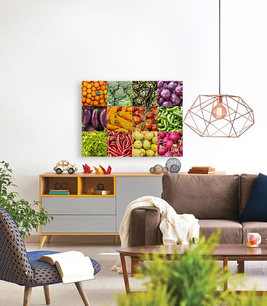 Fruit and Veg Collage Reproduction