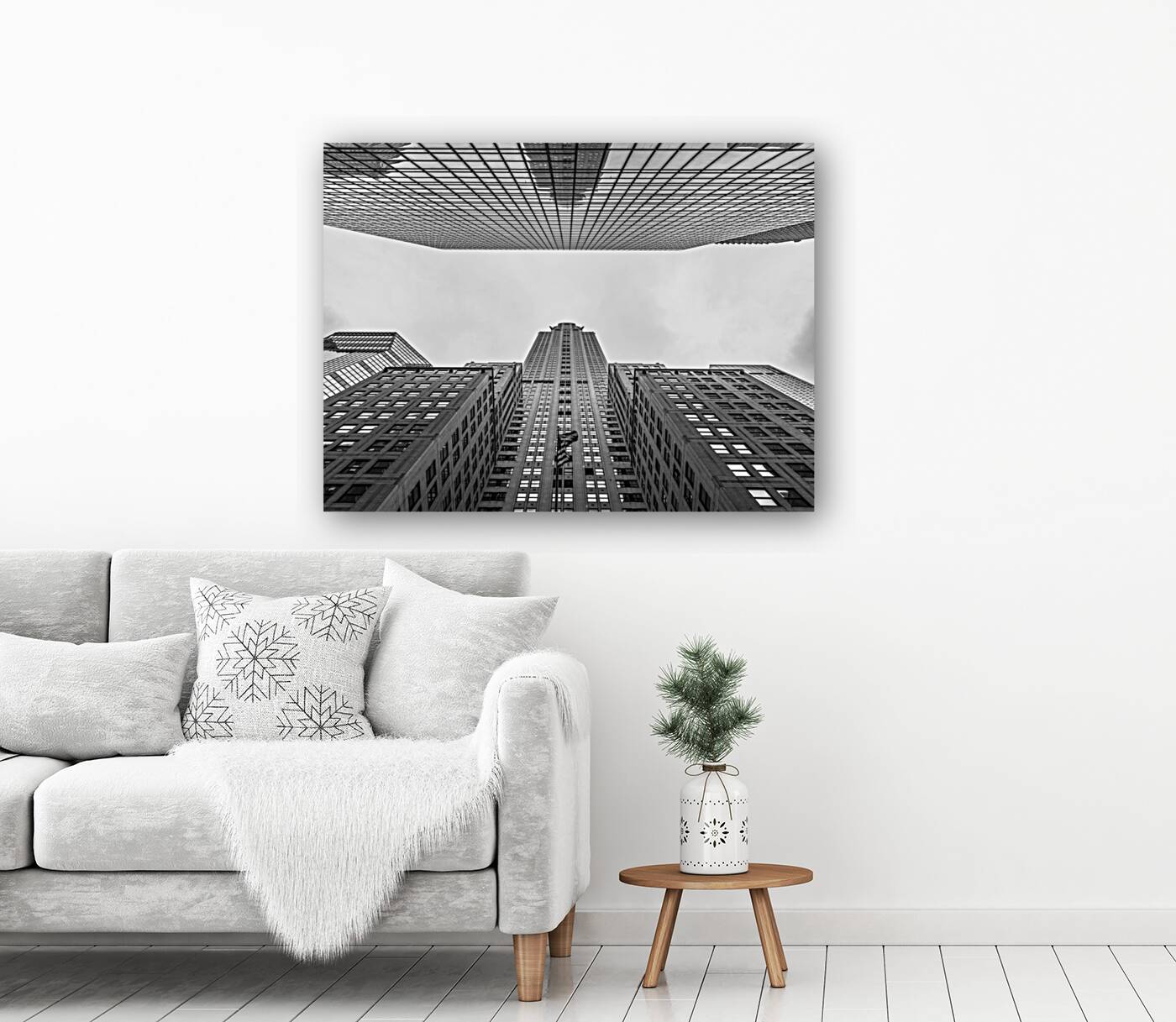 Looking at the Skyscrapers Reproduction