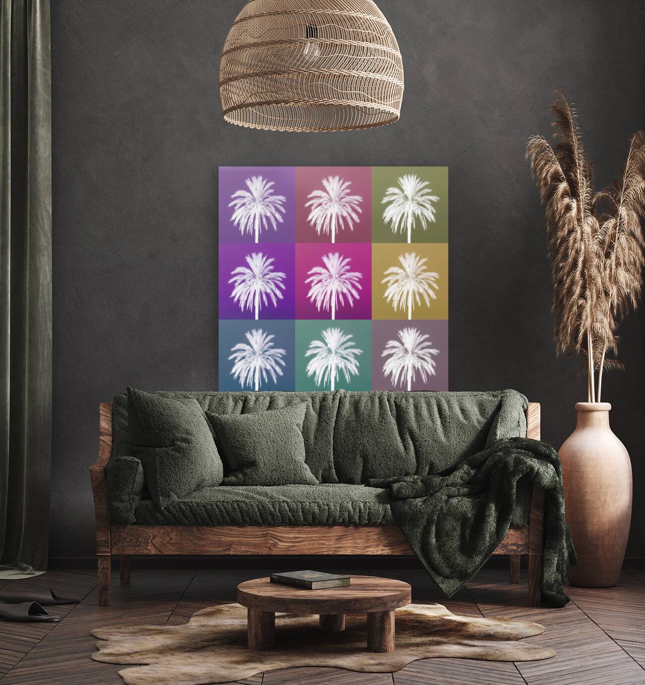 Colourful Palms Reproduction