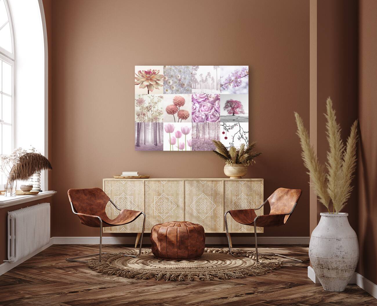 Pink Flora Set Reproduction