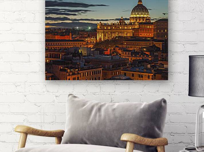 Vatican city at night Reproduction