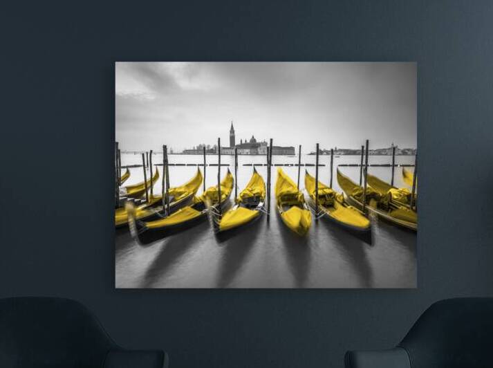 Gondolas in Canal by Assaf Frank