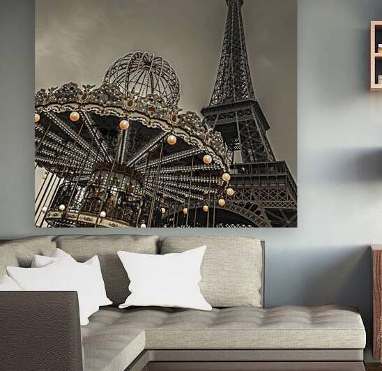 Carousel with Eiffel Tower by Assaf Frank