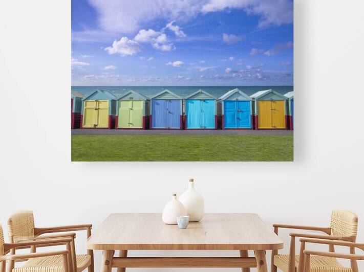 Colorful beach huts by Assaf Frank