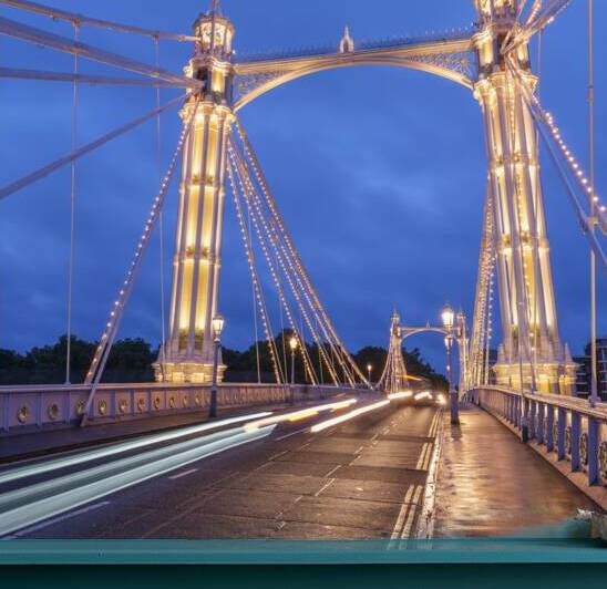 Albert Bridge at Night Reproduction