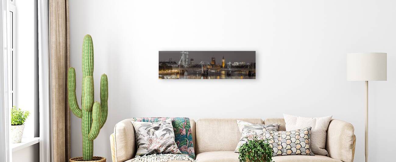 Evening view of London city skyline with river thames by Assaf Frank