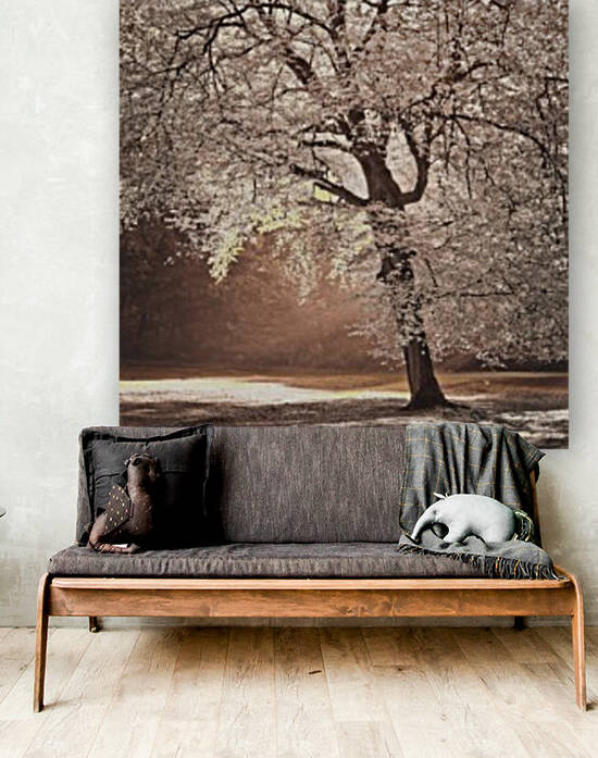 Autumn tree in sunlight Reproduction