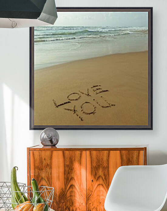 Love You - Beach writing by Assaf Frank