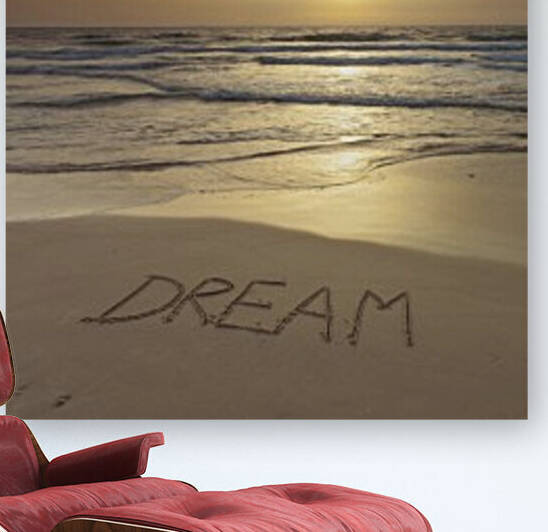 Sand writing - Word Dream written on beach by Assaf Frank