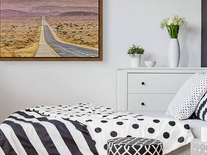 Highway through desert by Assaf Frank