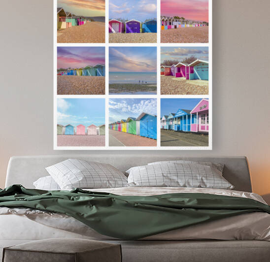 Beach huts collage by Assaf Frank