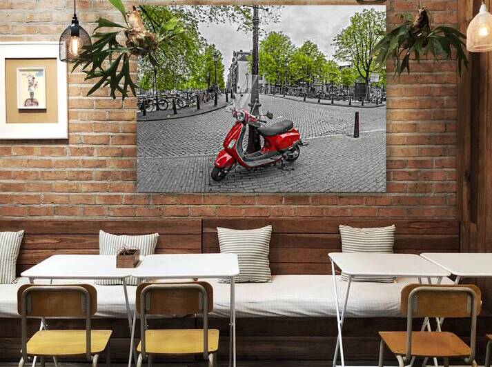 Red Moped by Assaf Frank