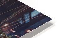 Brooklyn bridge with strip lights HD Metal print
