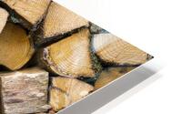 Wood logs HD Metal print
