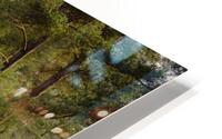Trees by a lake HD Metal print