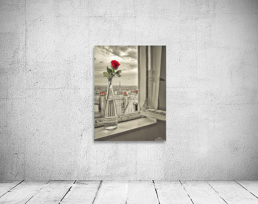 Flower vase on window Wall Preview