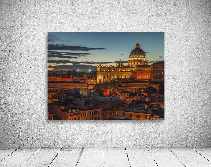 Vatican city at night Wall Preview