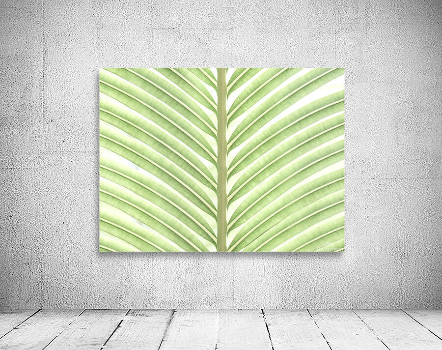 Verdant Leaf Stripes Wall Preview