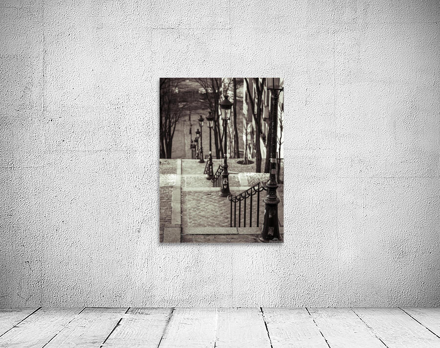 The famous staircase in Montmartre, Paris, France Wall Preview