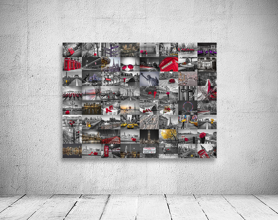 Cityscape Collage Wall Preview