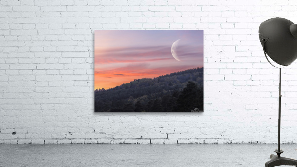 Moon Sunset Hillside Wall Preview