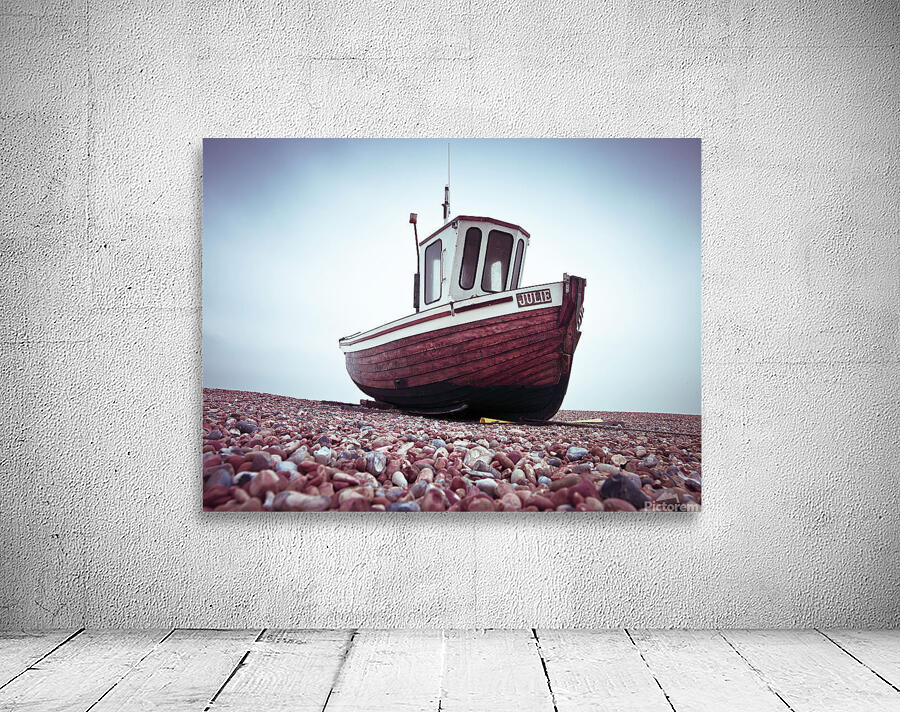 Boat Resting on Pebbled Strand Wall Preview