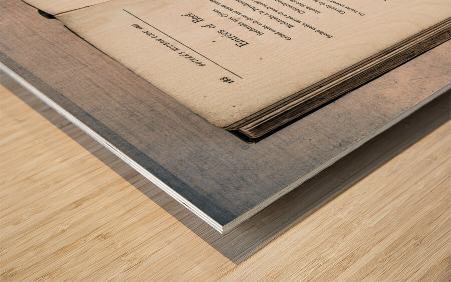 Old cookery book Wood print