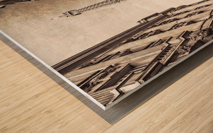 Eiffel tower Wood print