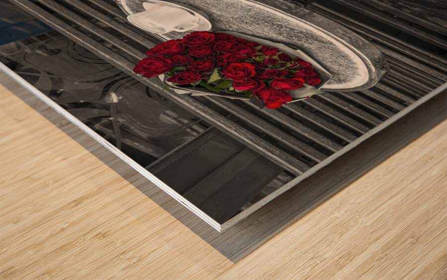 Flower-Filled Moment Wood print