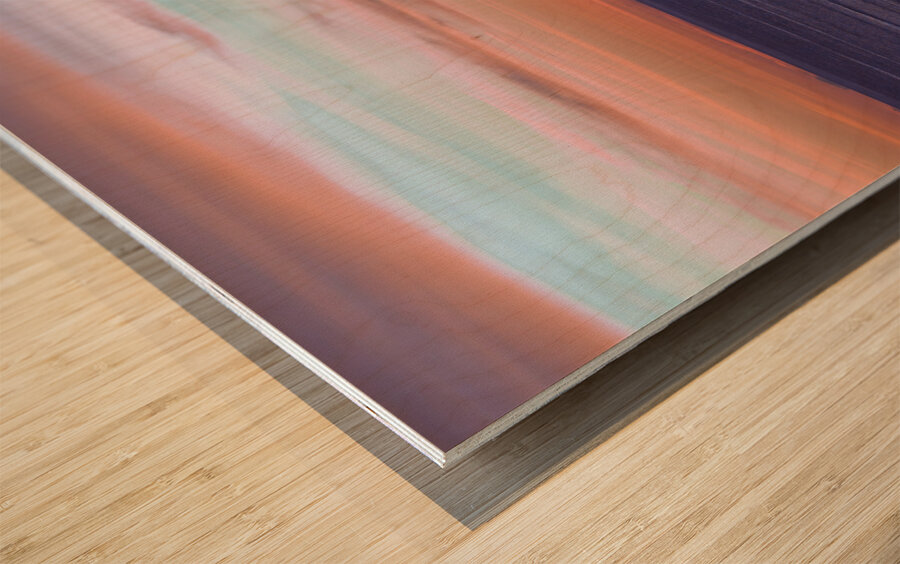 Beach Sunset Wood print