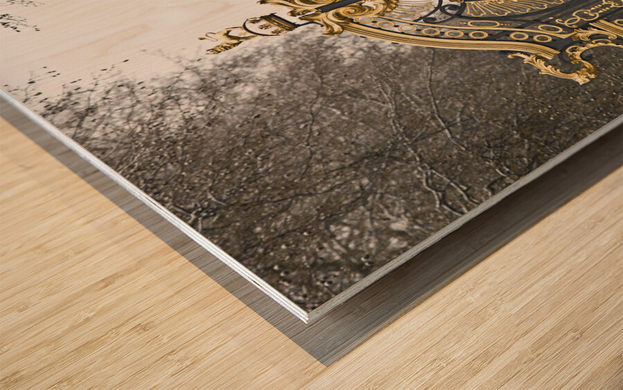 Green park gate Wood print